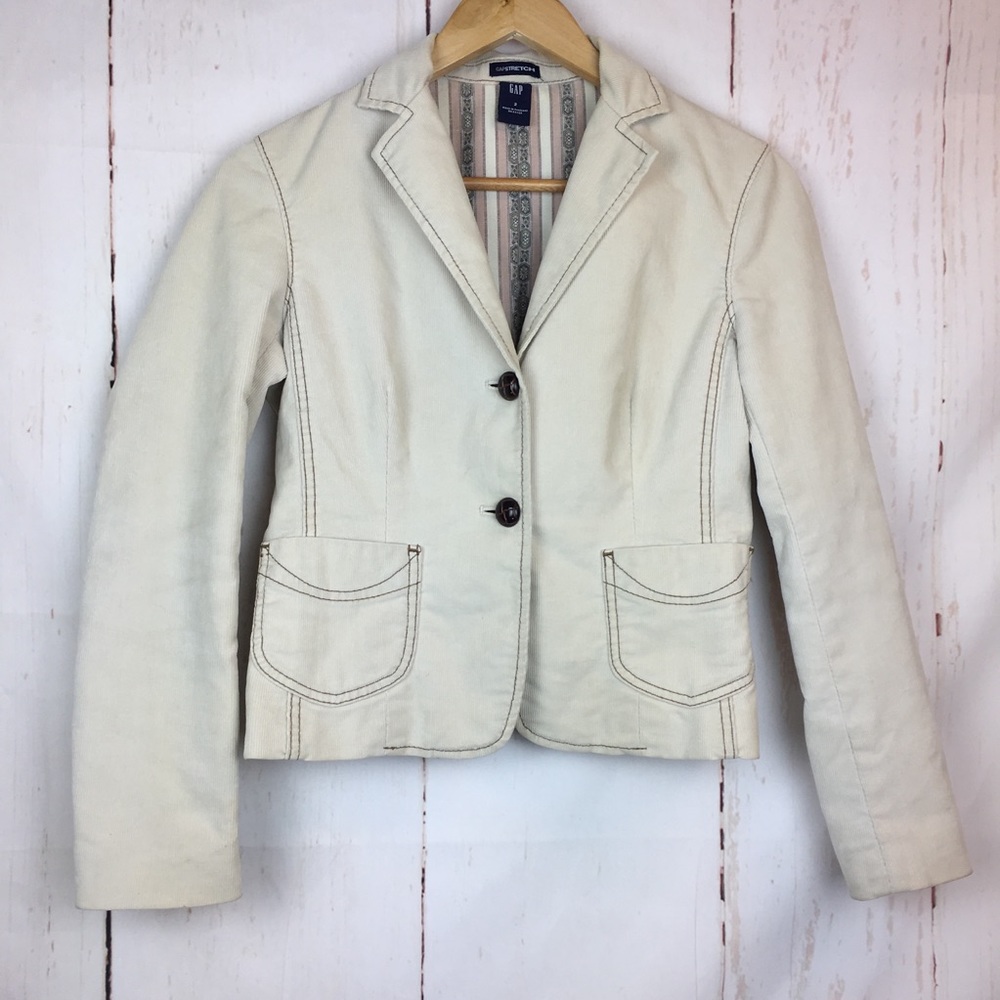 Gap Cream Button Up Blazer Size 2